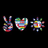 Peace Love Hispanic Heritage Month Womens T-Shirt