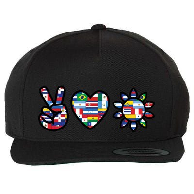 Peace Love Hispanic Heritage Month Wool Snapback Cap
