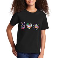 Peace Love Hispanic Heritage Month Kids T-Shirt
