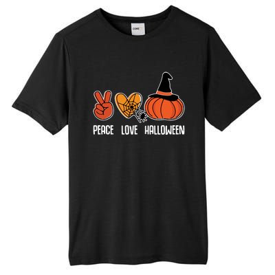 Peace Love Halloween Lazy Halloween Pumpkin Gift Tall Fusion ChromaSoft Performance T-Shirt