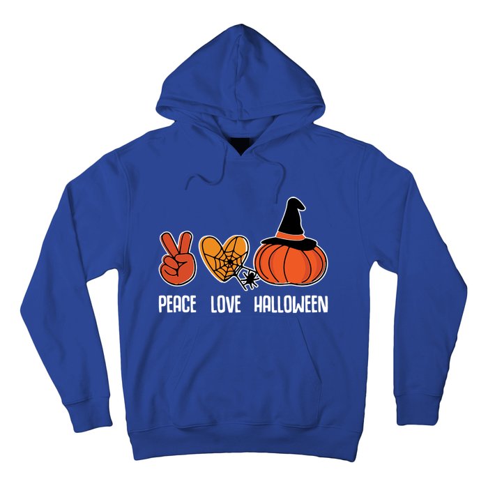 Peace Love Halloween Lazy Halloween Pumpkin Gift Hoodie