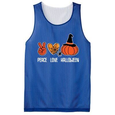 Peace Love Halloween Lazy Halloween Pumpkin Gift Mesh Reversible Basketball Jersey Tank