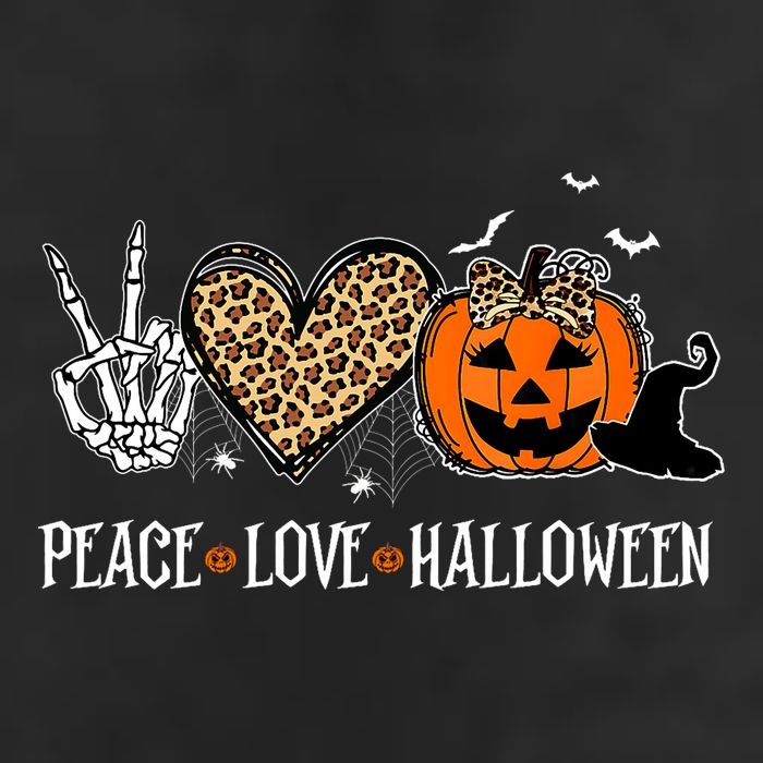 Peace Love Halloween Happy Halloween Pumpkin Leopard Heart Beanie