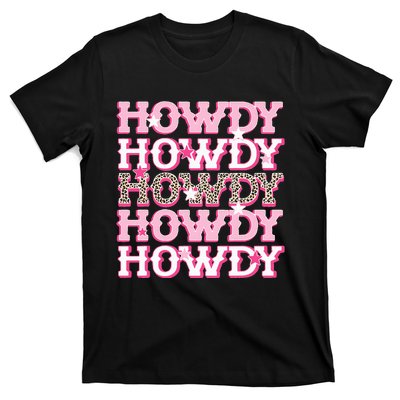 Pink Leopard Howdy Bride Western Country Southern Cowgirl T-Shirt