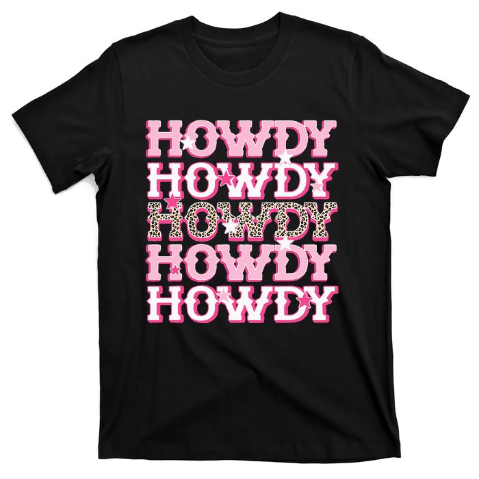 Pink Leopard Howdy Bride Western Country Southern Cowgirl T-Shirt