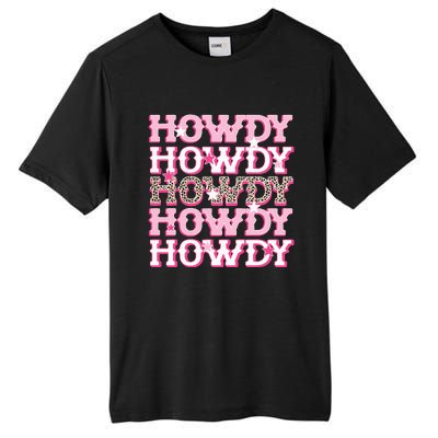 Pink Leopard Howdy Bride Western Country Southern Cowgirl Tall Fusion ChromaSoft Performance T-Shirt