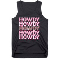 Pink Leopard Howdy Bride Western Country Southern Cowgirl Tank Top