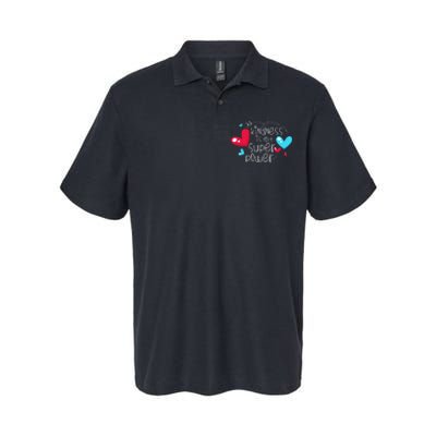 Peace Love & Happiness Kindness My Superpower Gift Design Softstyle Adult Sport Polo