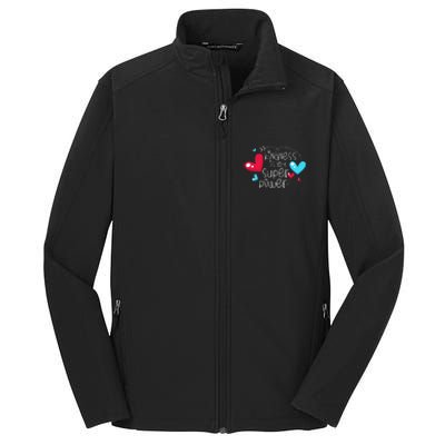 Peace Love & Happiness Kindness My Superpower Gift Design Core Soft Shell Jacket