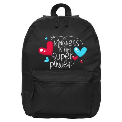 Peace Love & Happiness Kindness My Superpower Gift Design 16 in Basic Backpack