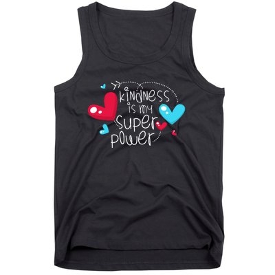 Peace Love & Happiness Kindness My Superpower Gift Design Tank Top