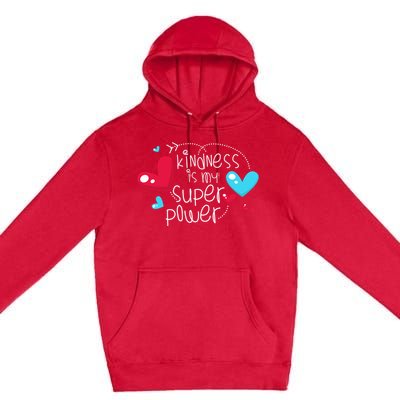 Peace Love & Happiness Kindness My Superpower Gift Design Premium Pullover Hoodie