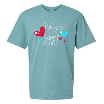 Peace Love & Happiness Kindness My Superpower Gift Design Sueded Cloud Jersey T-Shirt