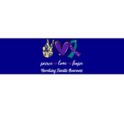 Peace Love Hope Necrotizing Fasciitis Ribbon Awareness Gift Bumper Sticker