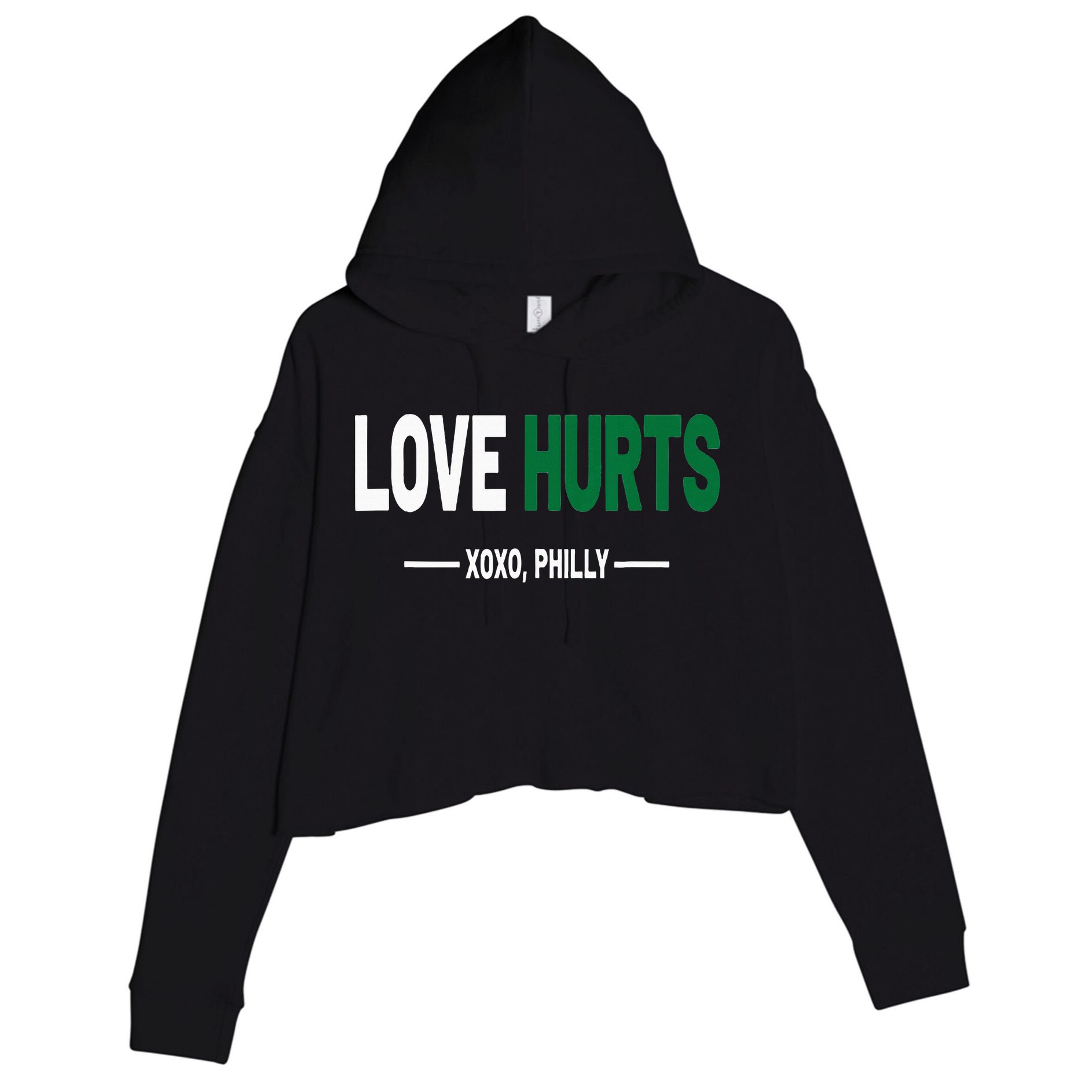 Philadelphia Love Hurts Fan Pride Crop Fleece Hoodie