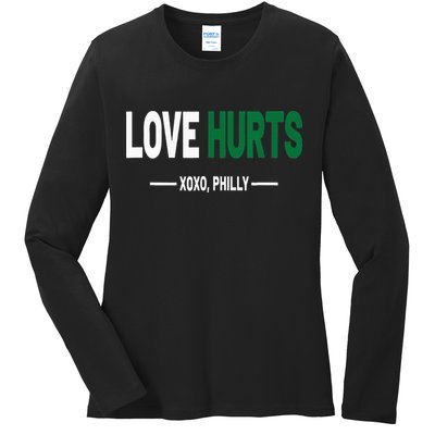 Philadelphia Love Hurts Fan Pride Ladies Long Sleeve Shirt