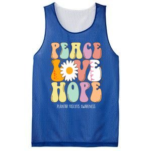 Peace Love Hope Plantar Fasciitis Awareness Gift Mesh Reversible Basketball Jersey Tank