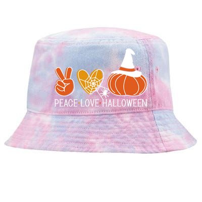 Peace Love Halloween Tie-Dyed Bucket Hat