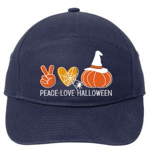 Peace Love Halloween 7-Panel Snapback Hat