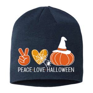 Peace Love Halloween Sustainable Beanie