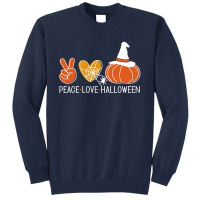 Peace Love Halloween Tall Sweatshirt