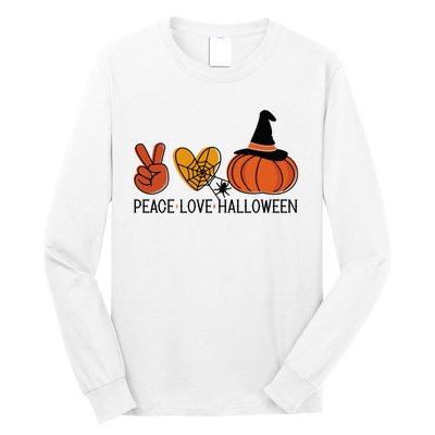 Peace Love Halloween Long Sleeve Shirt