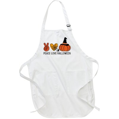 Peace Love Halloween Full-Length Apron With Pockets