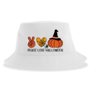 Peace Love Halloween Sustainable Bucket Hat