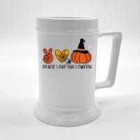 Peace Love Halloween Beer Stein