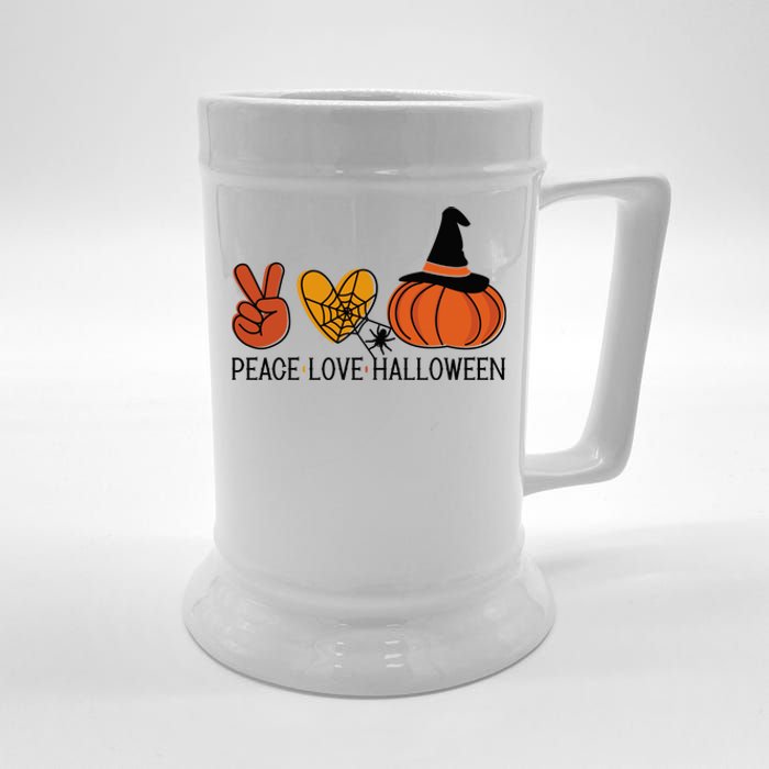 Peace Love Halloween Beer Stein