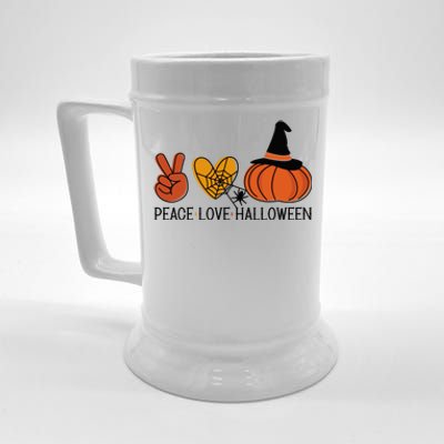 Peace Love Halloween Beer Stein