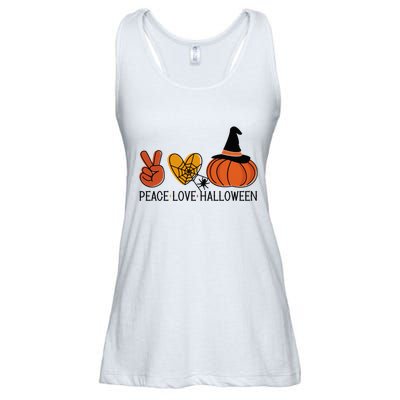 Peace Love Halloween Ladies Essential Flowy Tank