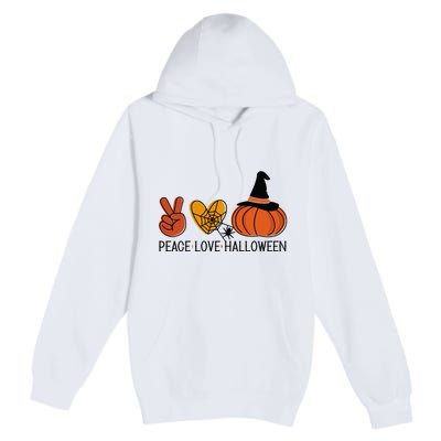 Peace Love Halloween Premium Pullover Hoodie