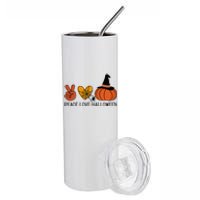 Peace Love Halloween Stainless Steel Tumbler