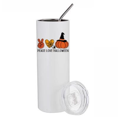 Peace Love Halloween Stainless Steel Tumbler