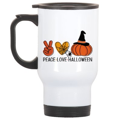 Peace Love Halloween Stainless Steel Travel Mug