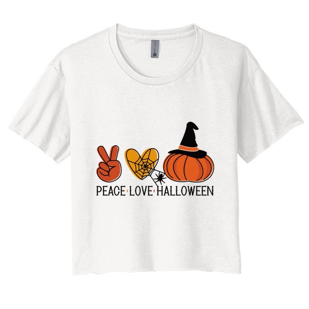 Peace Love Halloween Crop Top