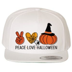 Peace Love Halloween Wool Snapback Cap