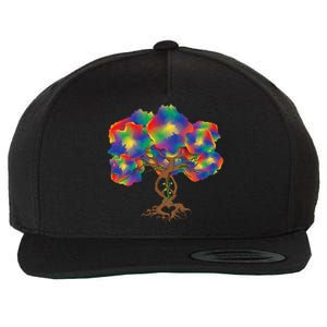 Peace Love Hippie Tree Of Life Arbor Earth Day Hippie Wool Snapback Cap