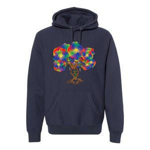 Peace Love Hippie Tree Of Life Arbor Earth Day Hippie Premium Hoodie