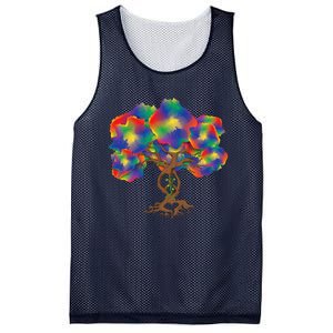 Peace Love Hippie Tree Of Life Arbor Earth Day Hippie Mesh Reversible Basketball Jersey Tank