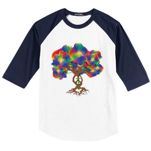 Peace Love Hippie Tree Of Life Arbor Earth Day Hippie Baseball Sleeve Shirt