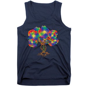 Peace Love Hippie Tree Of Life Arbor Earth Day Hippie Tank Top