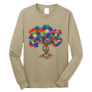 Peace Love Hippie Tree Of Life Arbor Earth Day Hippie Long Sleeve Shirt