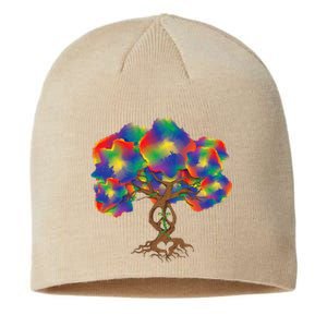 Peace Love Hippie Tree Of Life Arbor Earth Day Hippie Sustainable Beanie