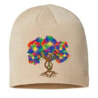 Peace Love Hippie Tree Of Life Arbor Earth Day Hippie Sustainable Beanie