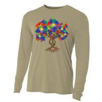 Peace Love Hippie Tree Of Life Arbor Earth Day Hippie Cooling Performance Long Sleeve Crew