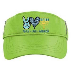 Peace Love Hanukkah Cute Gift Adult Drive Performance Visor