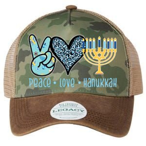 Peace Love Hanukkah Cute Gift Legacy Tie Dye Trucker Hat