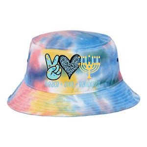 Peace Love Hanukkah Cute Gift Tie Dye Newport Bucket Hat